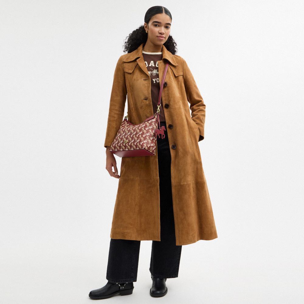 LAUREL SHOULDER BAG WITH HORSE AND CARRIAGE PRINT