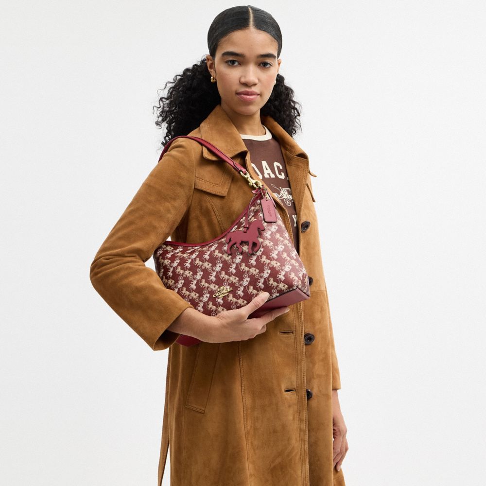 LAUREL SHOULDER BAG WITH HORSE AND CARRIAGE PRINT
