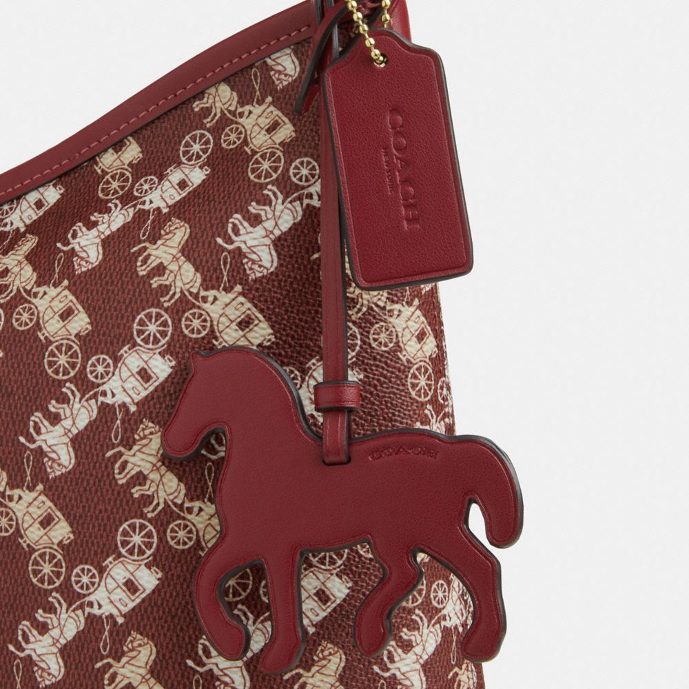 LAUREL SHOULDER BAG WITH HORSE AND CARRIAGE PRINT