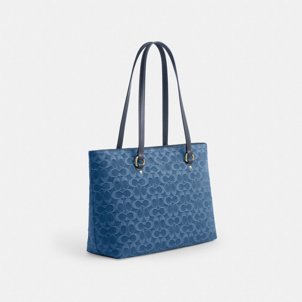 Station Tote Bag In Signature Denim | Coach New Zealand