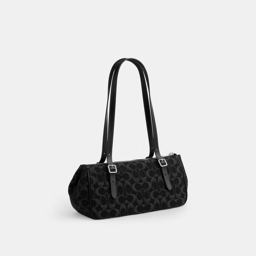 ASHER SHOULDER BAG IN SIGNATURE DENIM