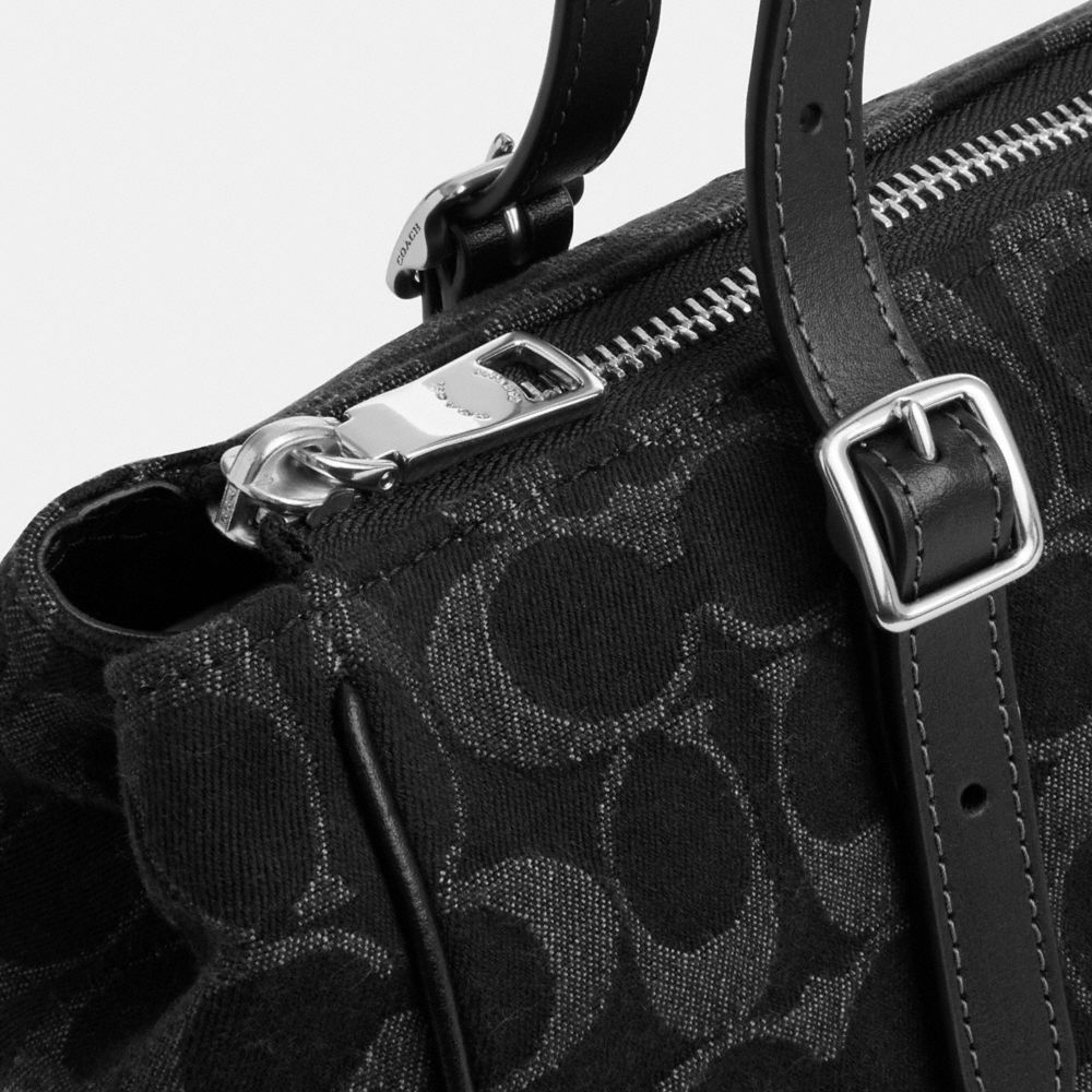 ASHER SHOULDER BAG IN SIGNATURE DENIM