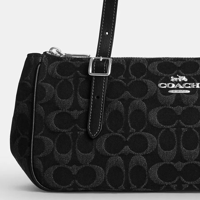 ASHER SHOULDER BAG IN SIGNATURE DENIM