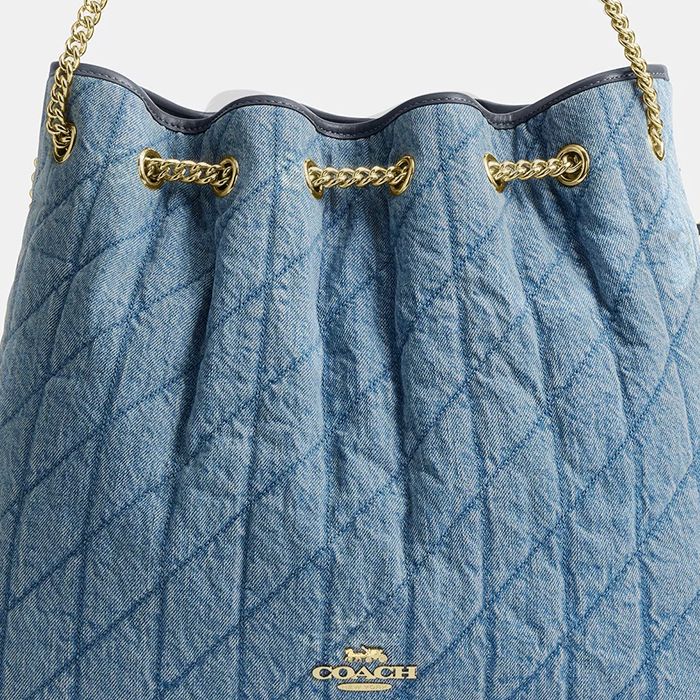 EVELYN LARGE SHOULDER BAG IN REGENERATIVE COTTON WITH QUILTING