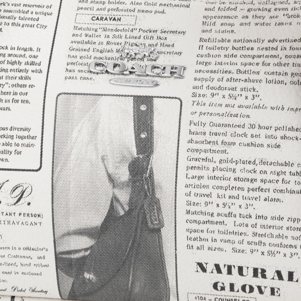 ASHER SHOULDER BAG WITH NEWSPAPER PRINT
