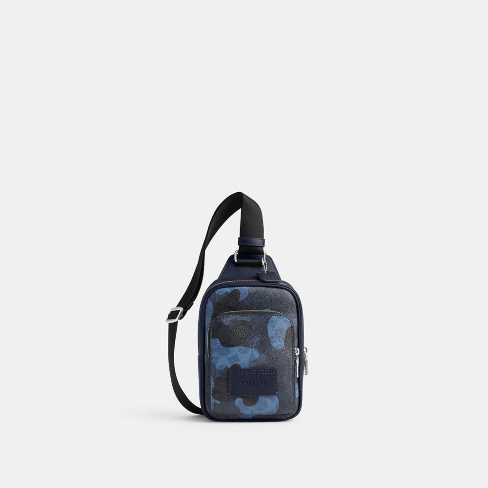 Racer Sling Pack In Signature Camo Print - CDC19 - Silver/Blue Multi