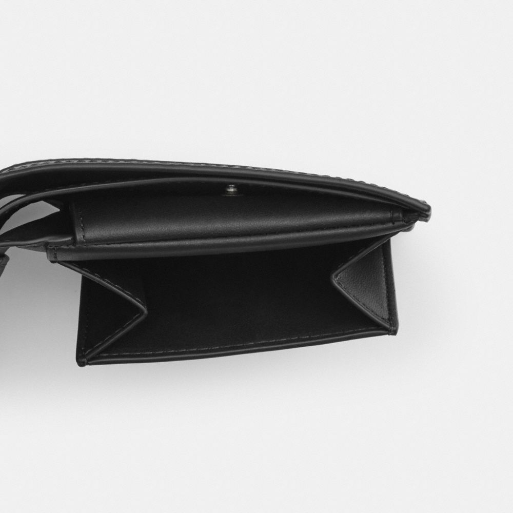 COIN WALLET IN SIGNATURE CANVAS WITH VARSITY STRIPE