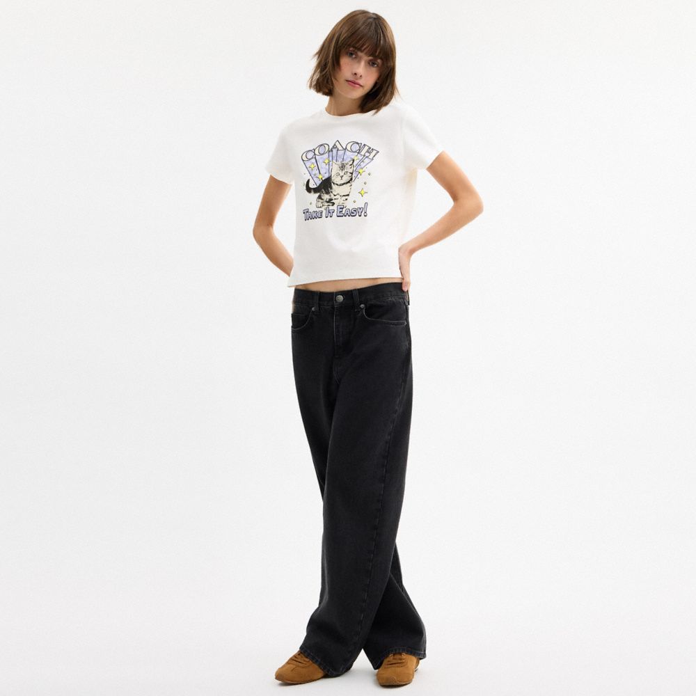 CAT T-SHIRT IN ORGANIC COTTON
