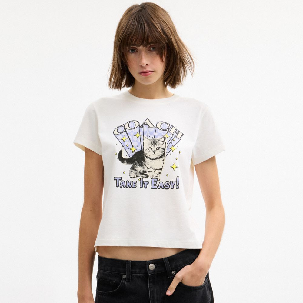 CAT T-SHIRT IN ORGANIC COTTON