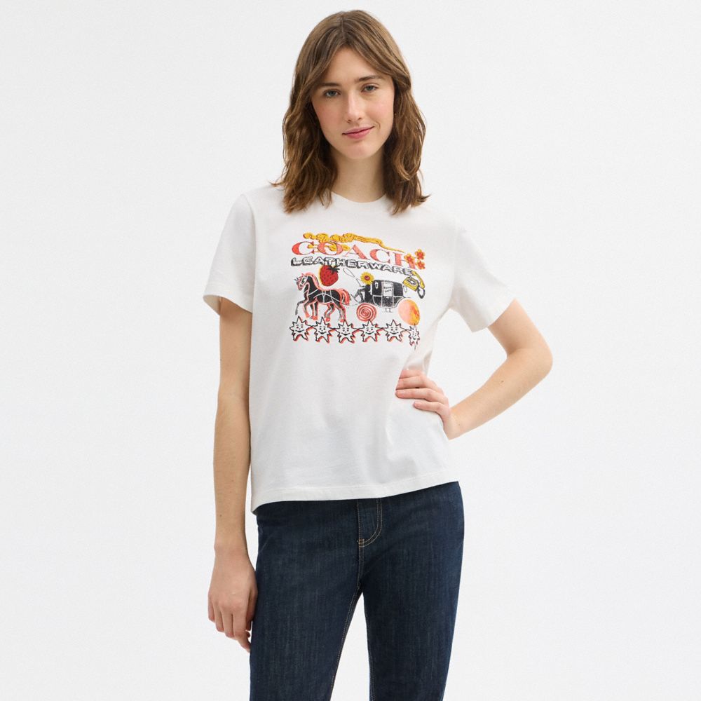 NEW YEAR HORSE AND CARRIAGE CLASSIC T-SHIRT IN ORGANIC COTTON