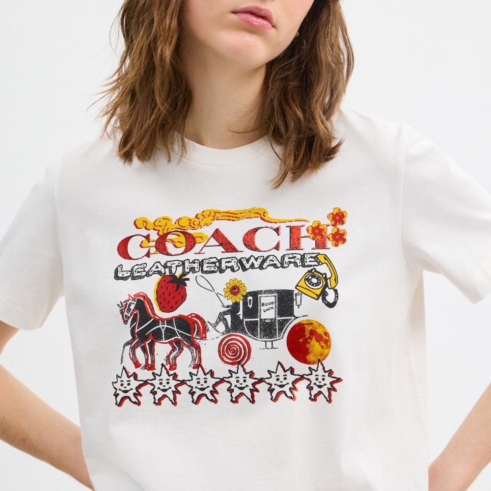 NEW YEAR HORSE AND CARRIAGE CLASSIC T-SHIRT IN ORGANIC COTTON