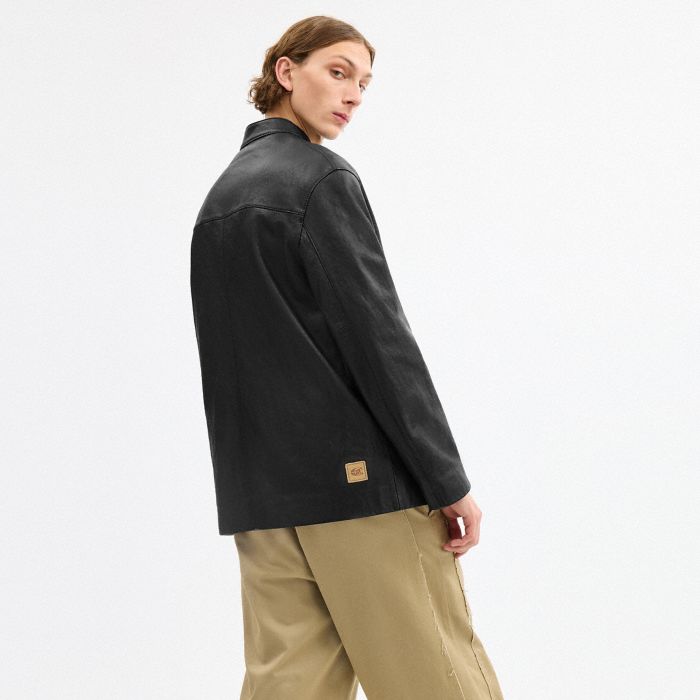 COACH CLOT 正面結飾皮革外套