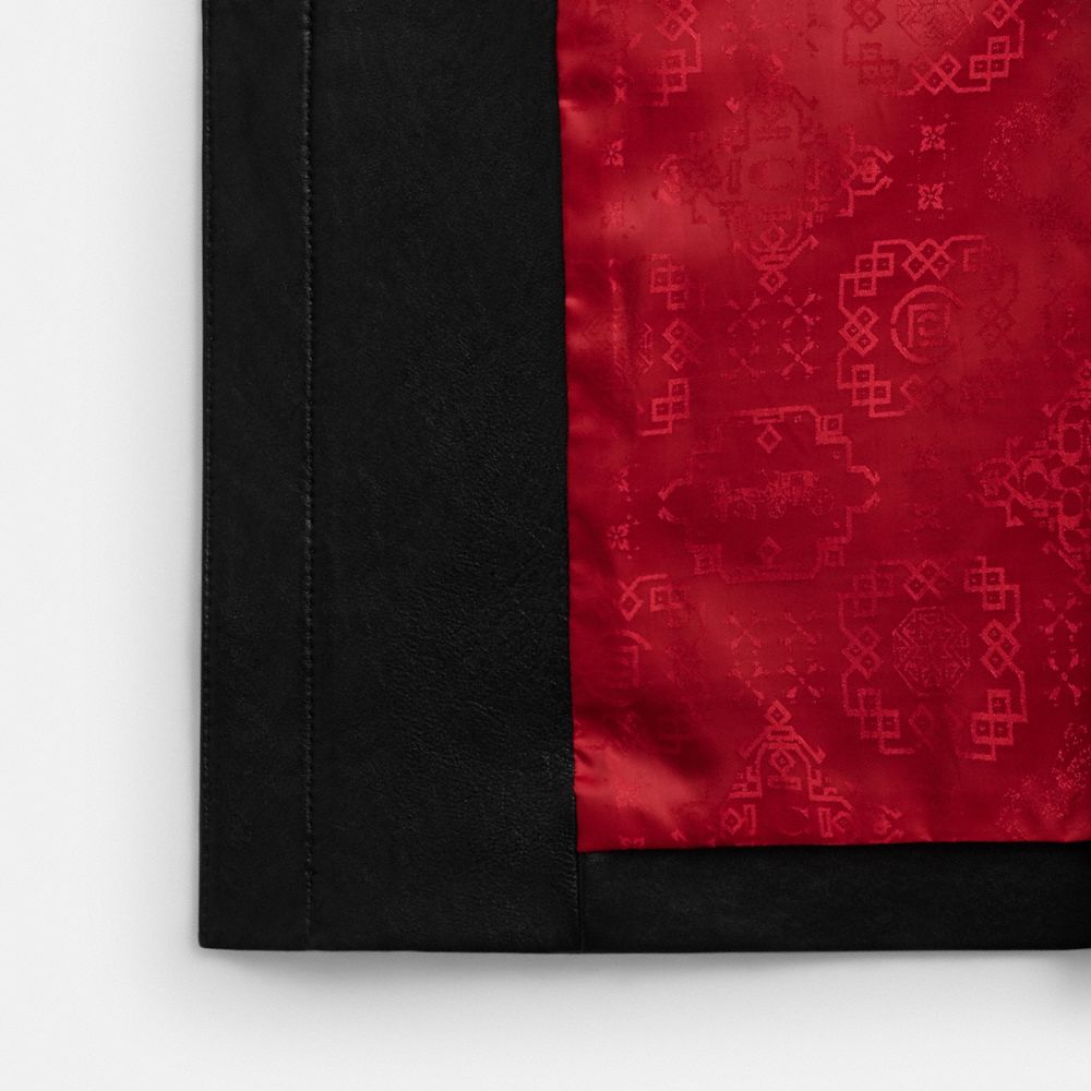 COACH CLOT 正面結飾皮革外套