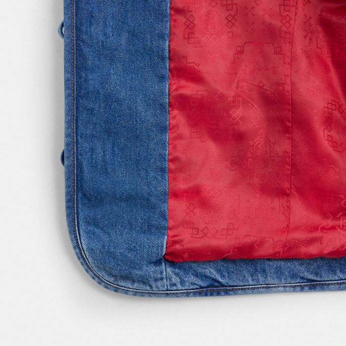 COACH CLOT QUILTED DENIM JACKET