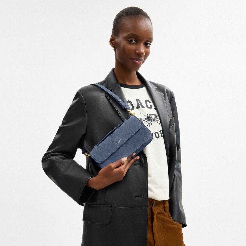 ELORA 頂部手提把斜背手袋