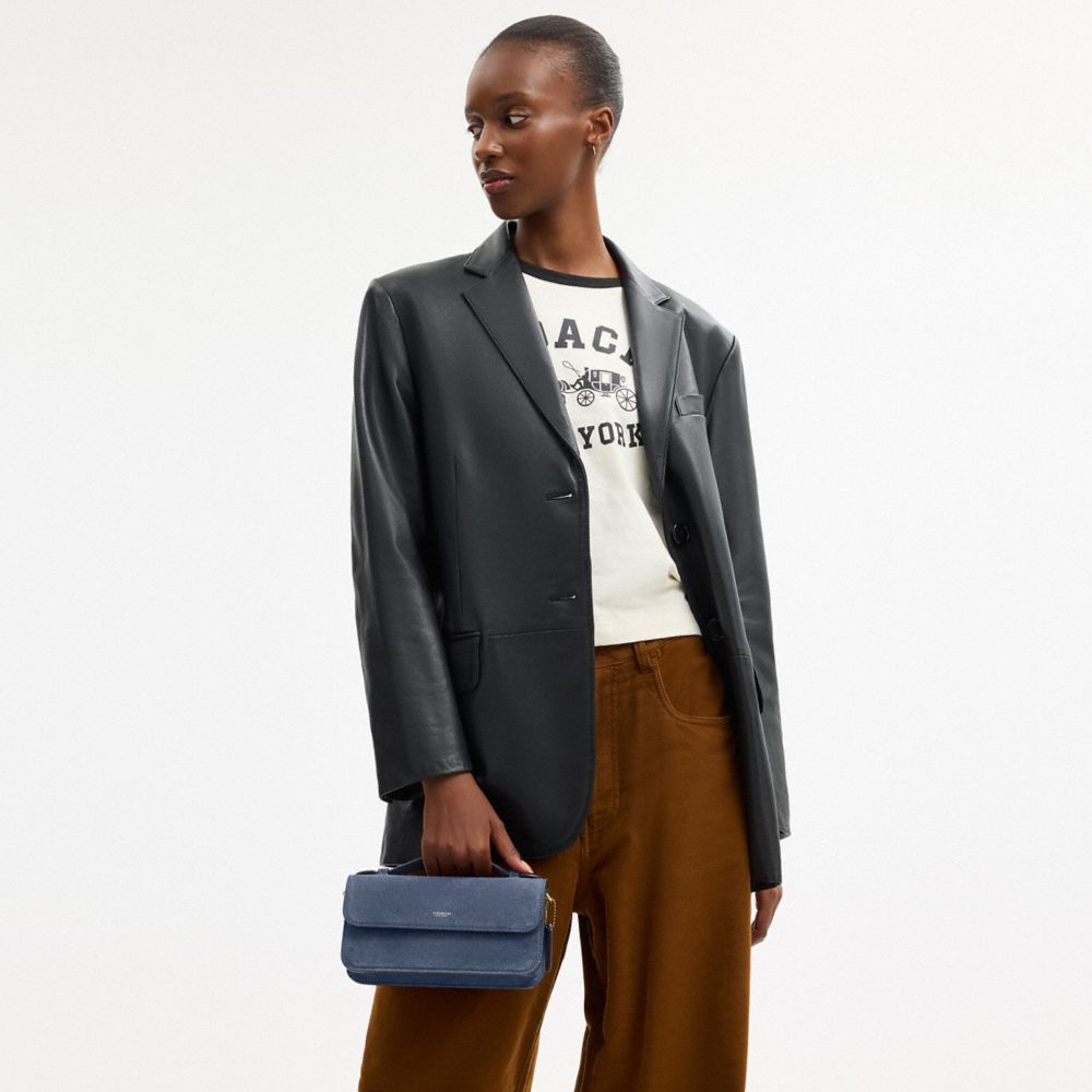 ELORA 頂部手提把斜背手袋