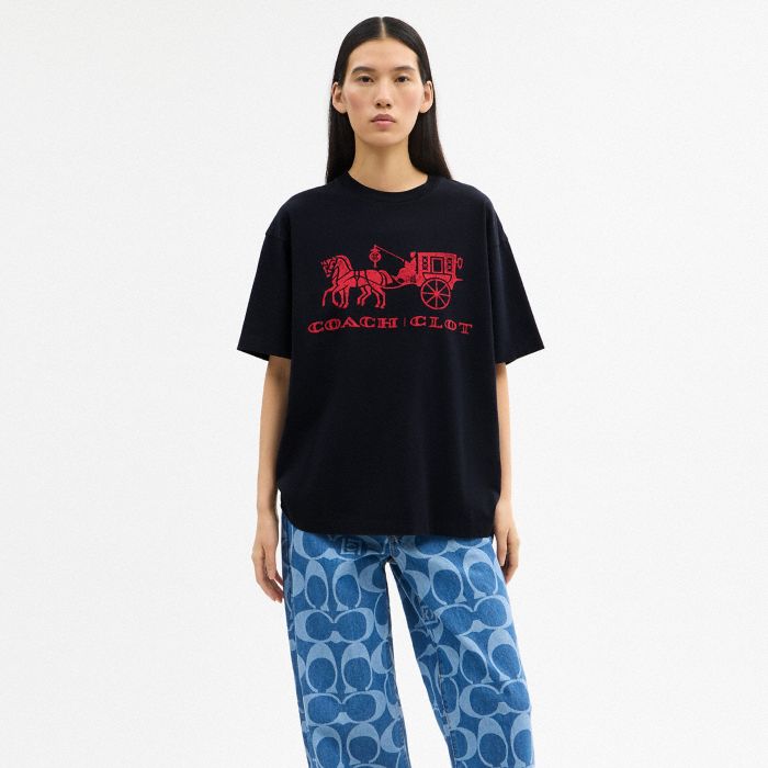 COACH CLOT 馬車圖案休閒 T 恤