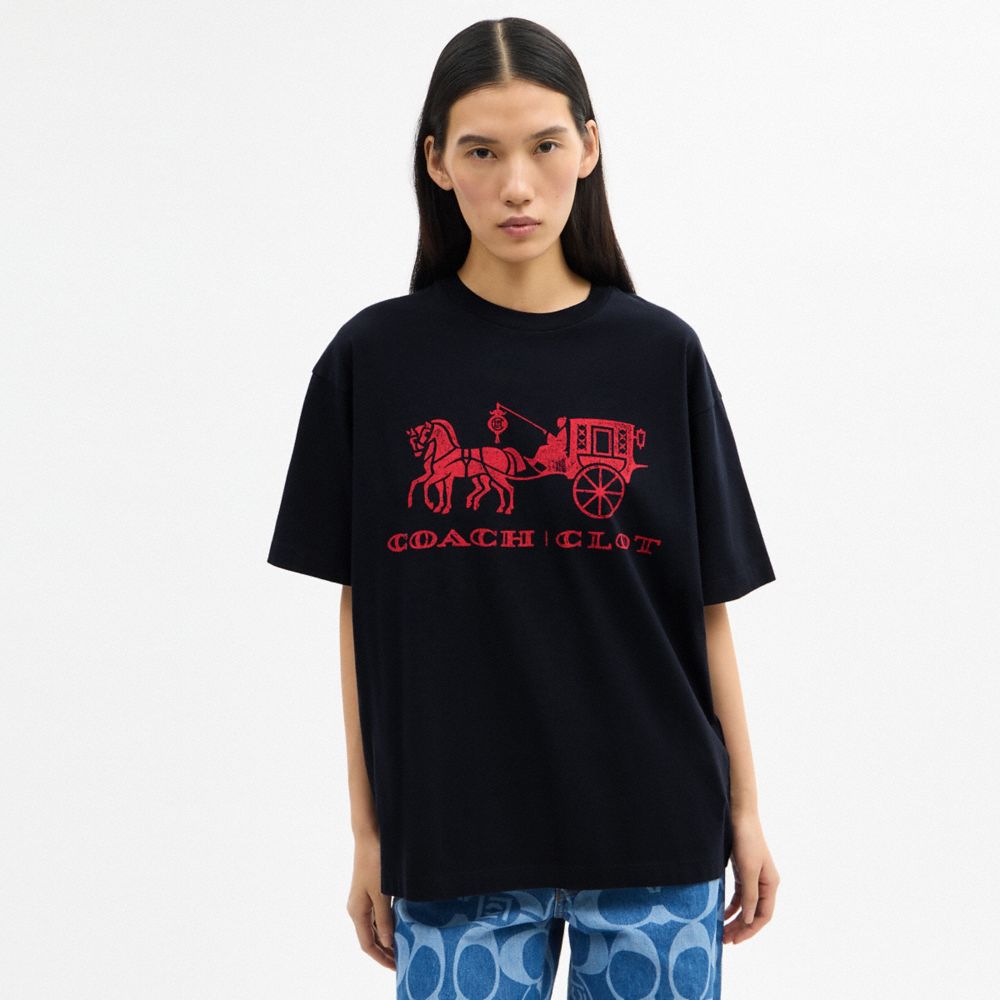 COACH CLOT 馬車圖案休閒 T 恤