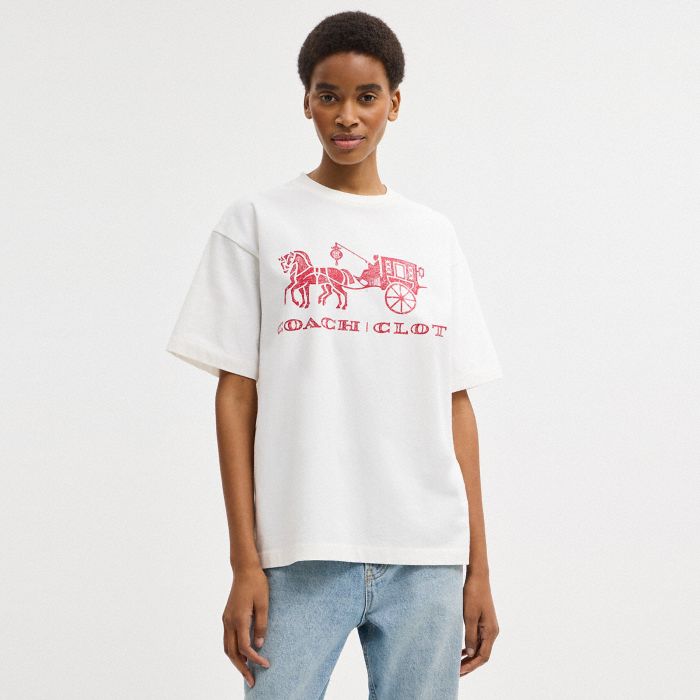COACH CLOT 馬車圖案休閒 T 恤