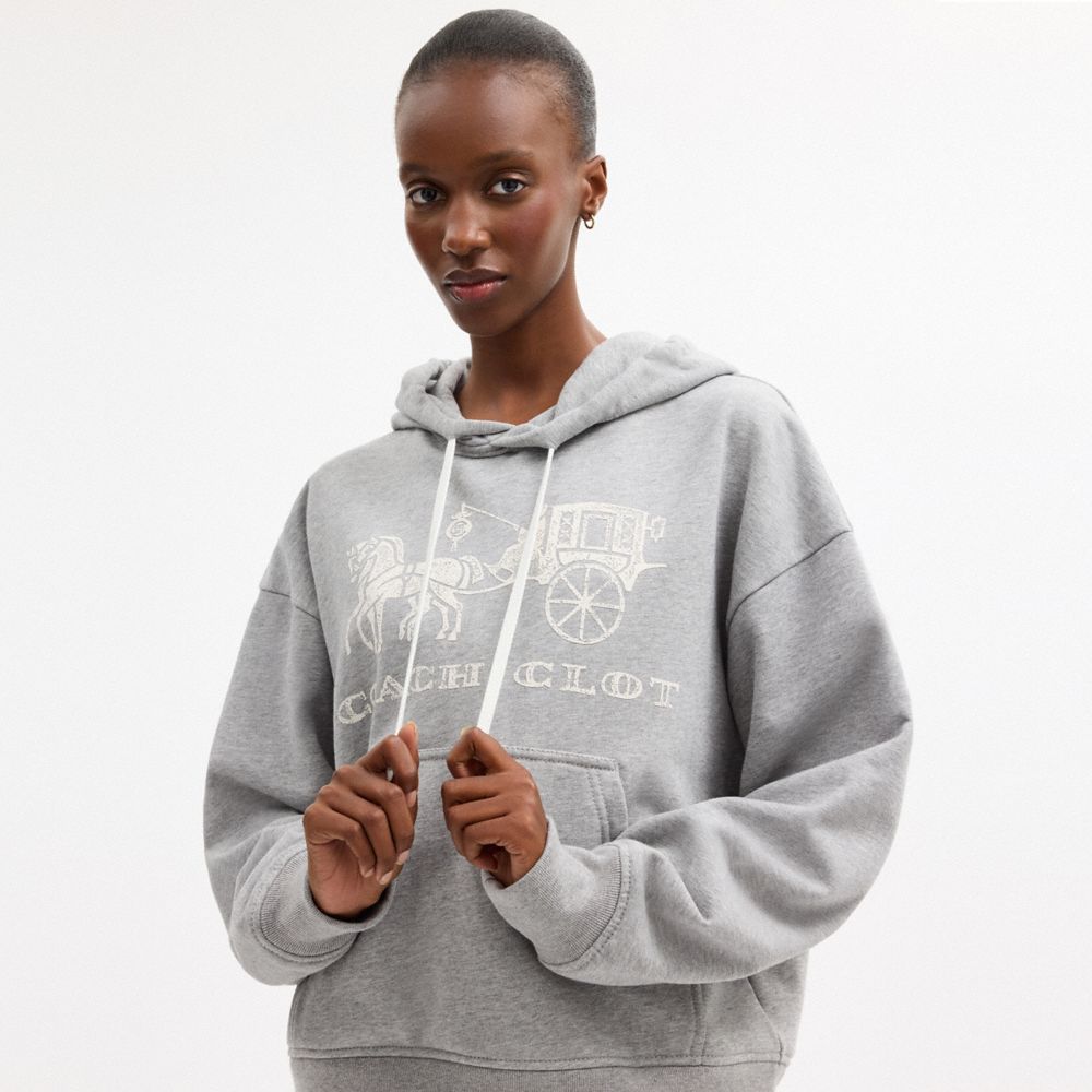 COACH CLOT 馬車圖案休閒連帽衫