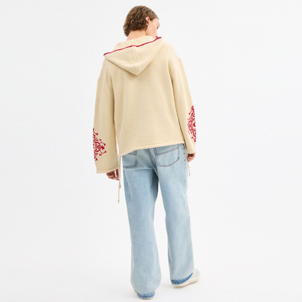 COACH CLOT 嵌花休閒連帽衫