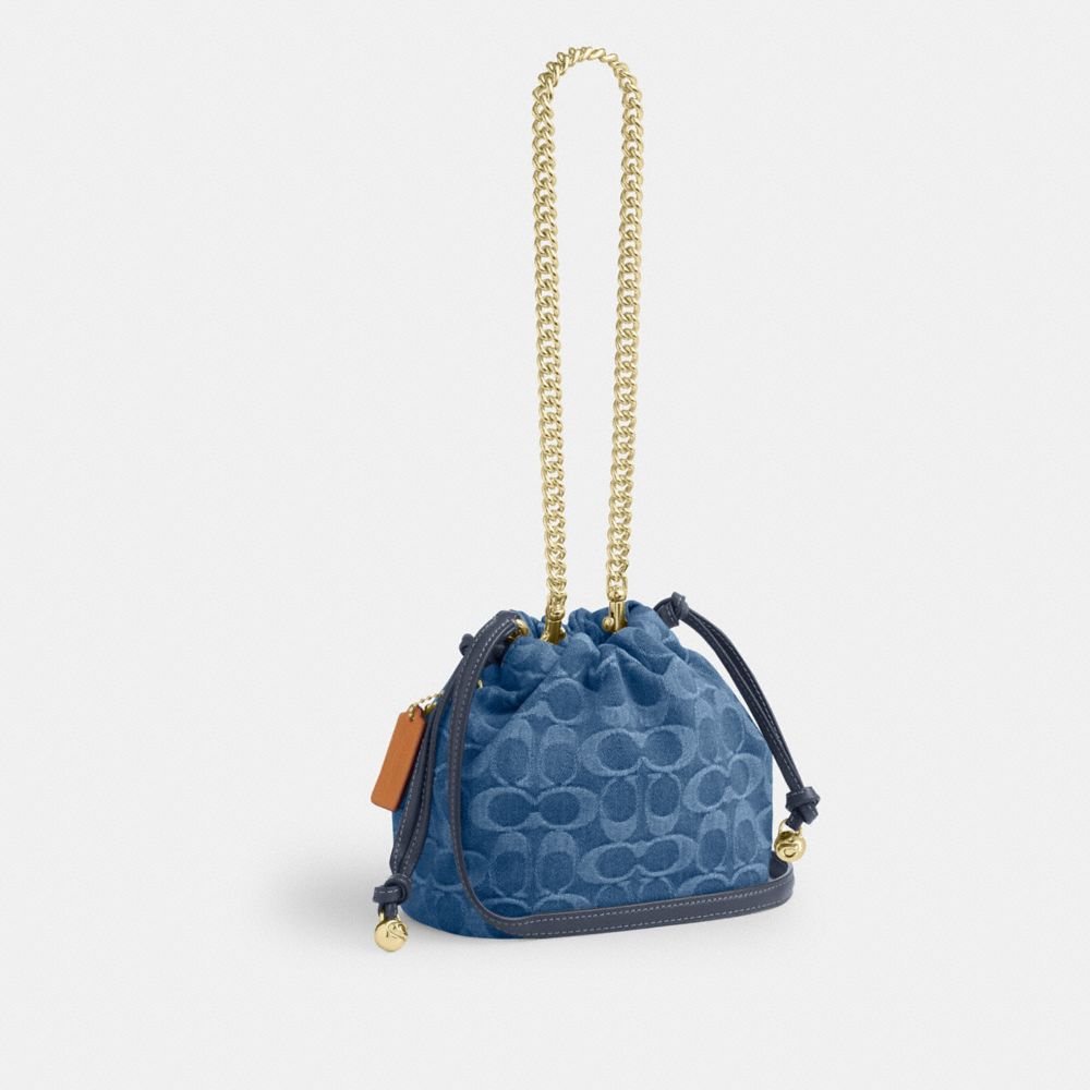 Faye Mini Drawstring Bag In Signature Denim | Coach New Zealand