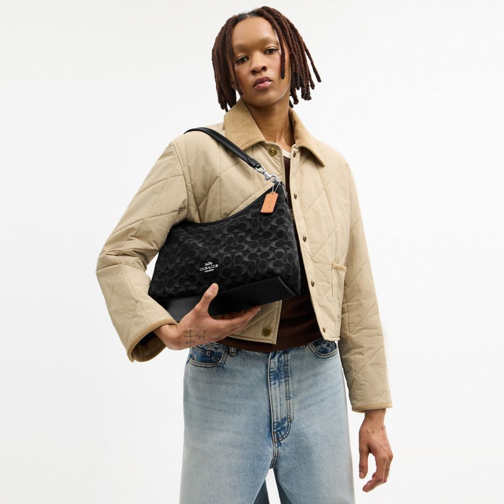 LAUREL SHOULDER BAG IN SIGNATURE DENIM