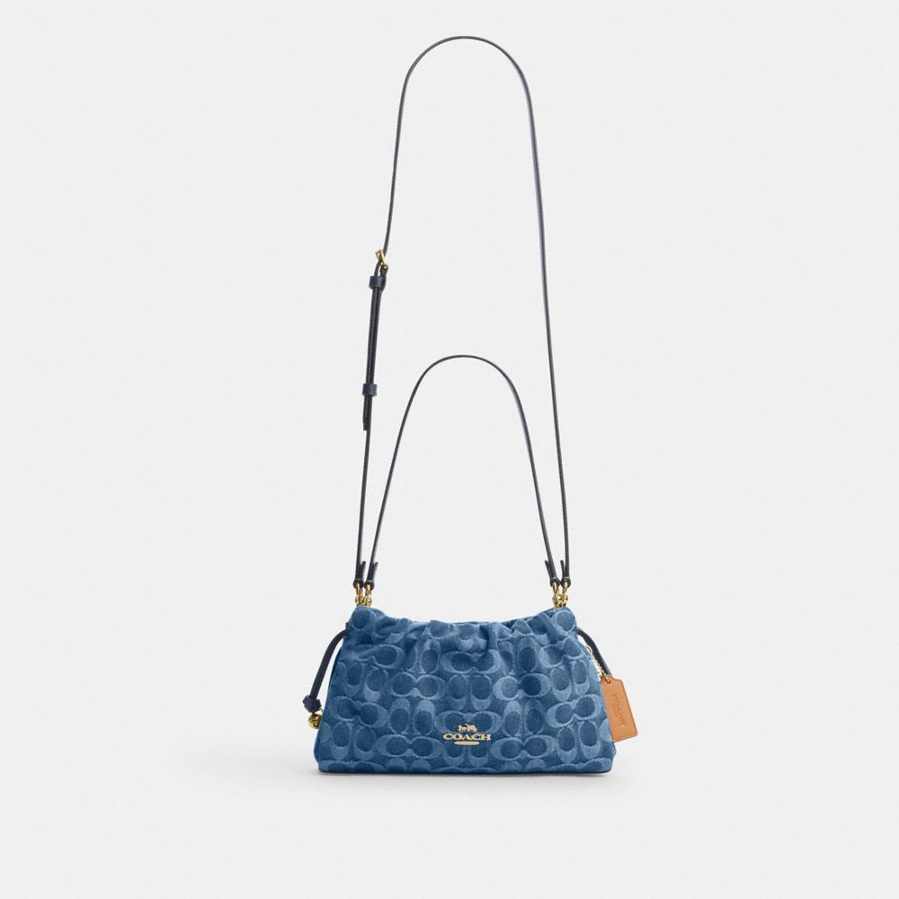 FAYE SHOULDER BAG IN SIGNATURE DENIM