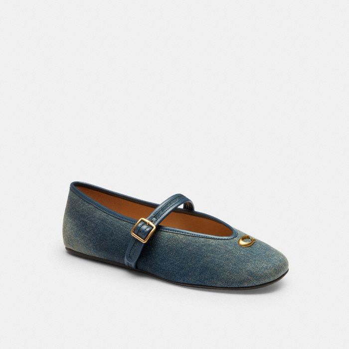 復古摯愛丹寧布瑪麗珍鞋