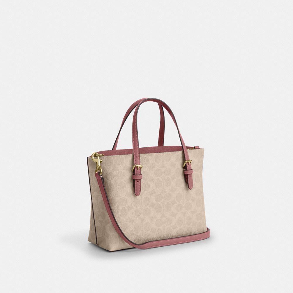 MOLLIE TOTE BAG 25 IN SIGNATURE CANVAS WITH HEART CHARM