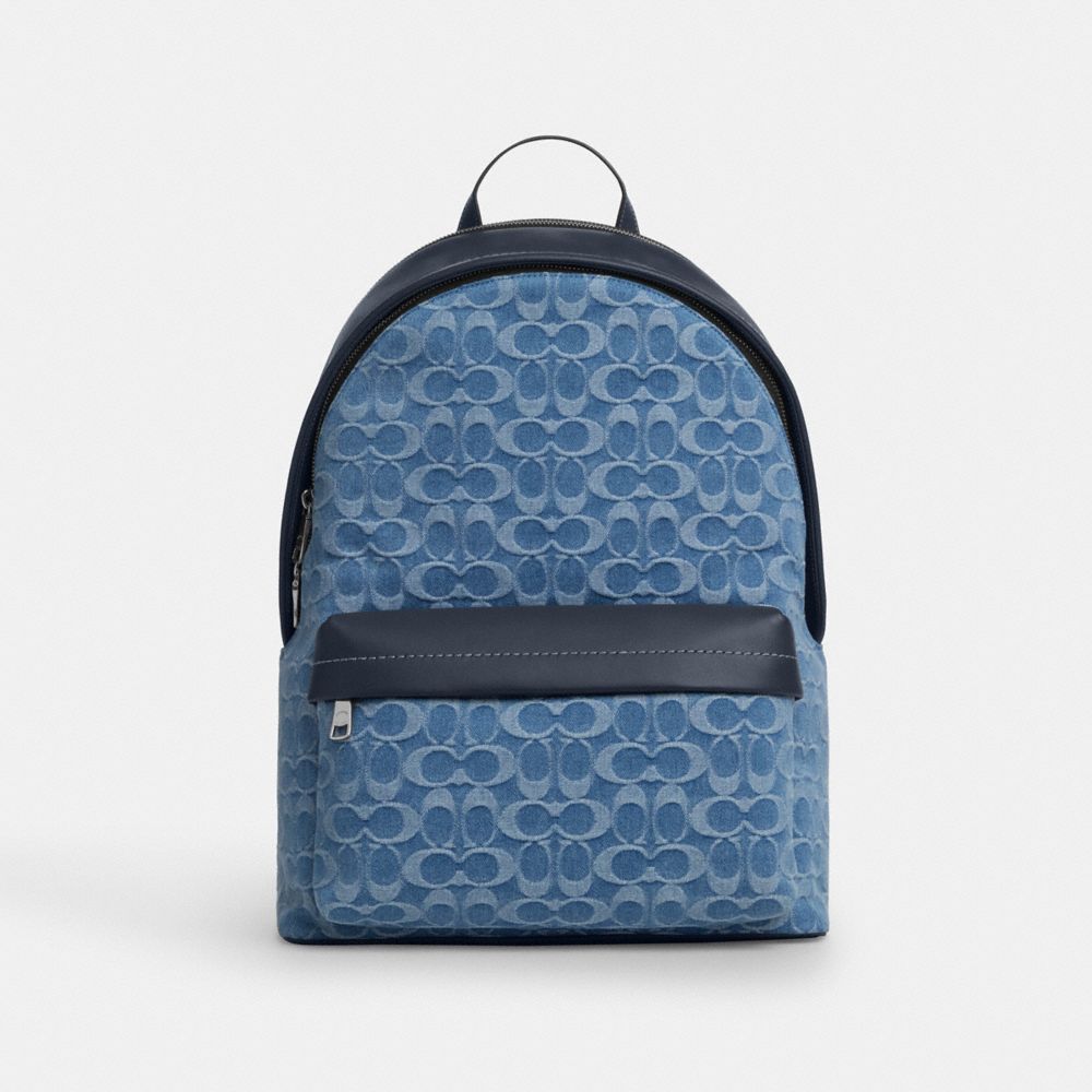 COACH&reg;,Taylor Backpack In Signature Denim,,Front View