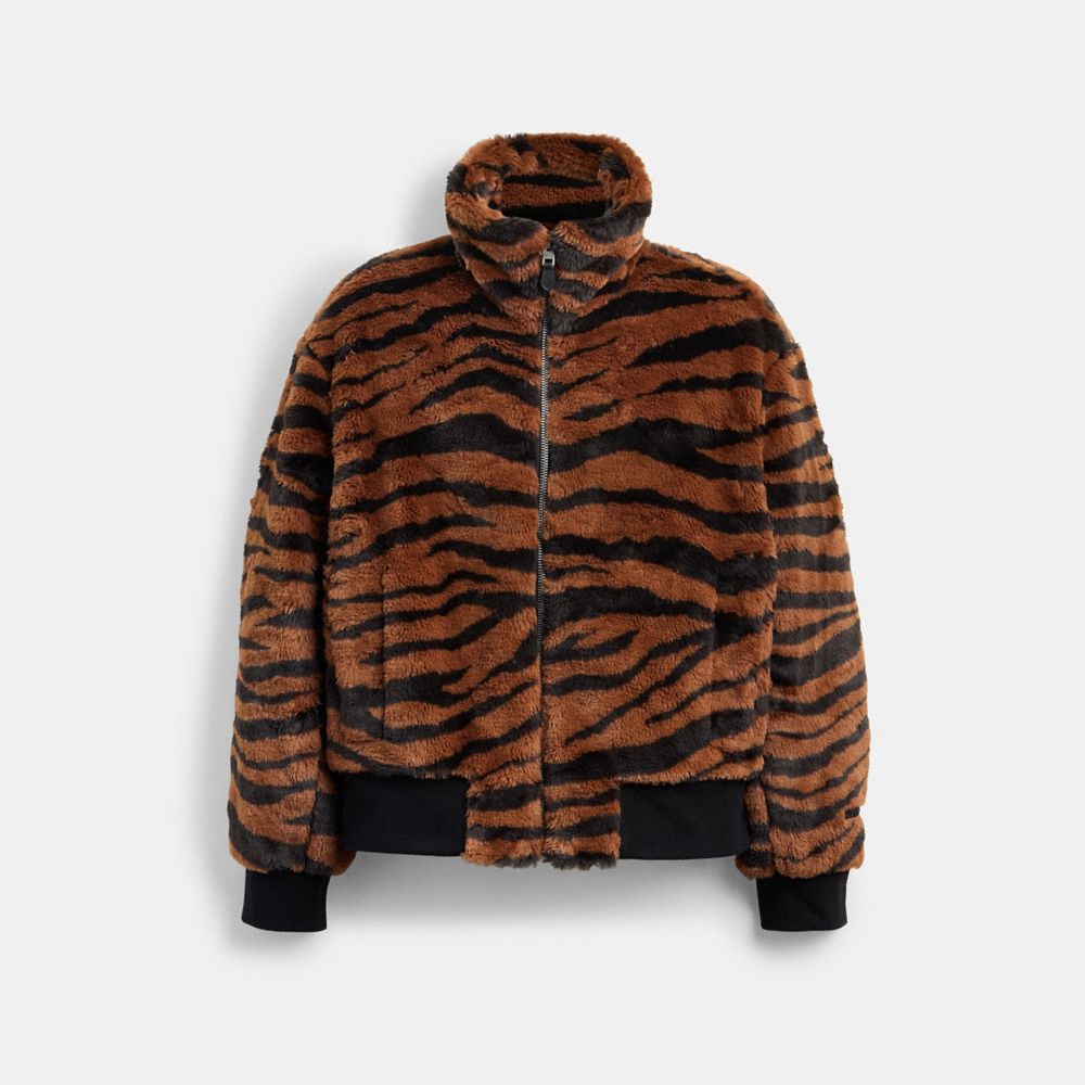 聚酯纖維仿皮草 BOMBER 外套