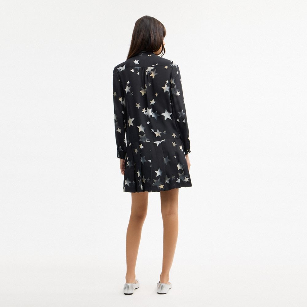 TIE NECK STAR DRESS