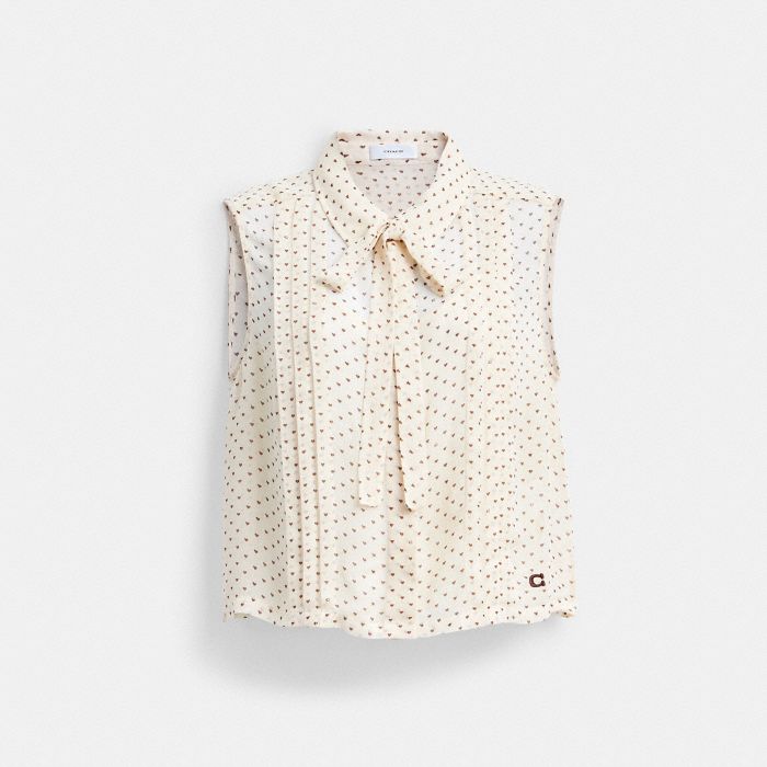 CROPPED SLEEVELESS BLOUSE