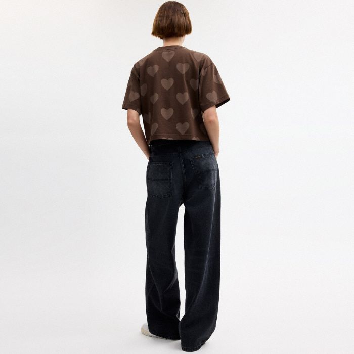 HORSE AND CARRIAGE HEART CROPPED T-SHIRT IN ORGANIC COTTON