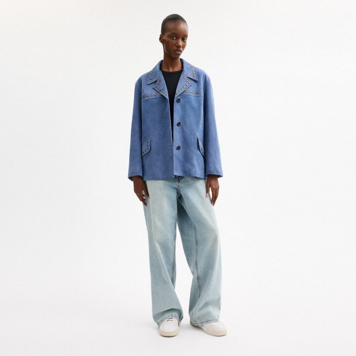 STUDDED SUEDE JACKET