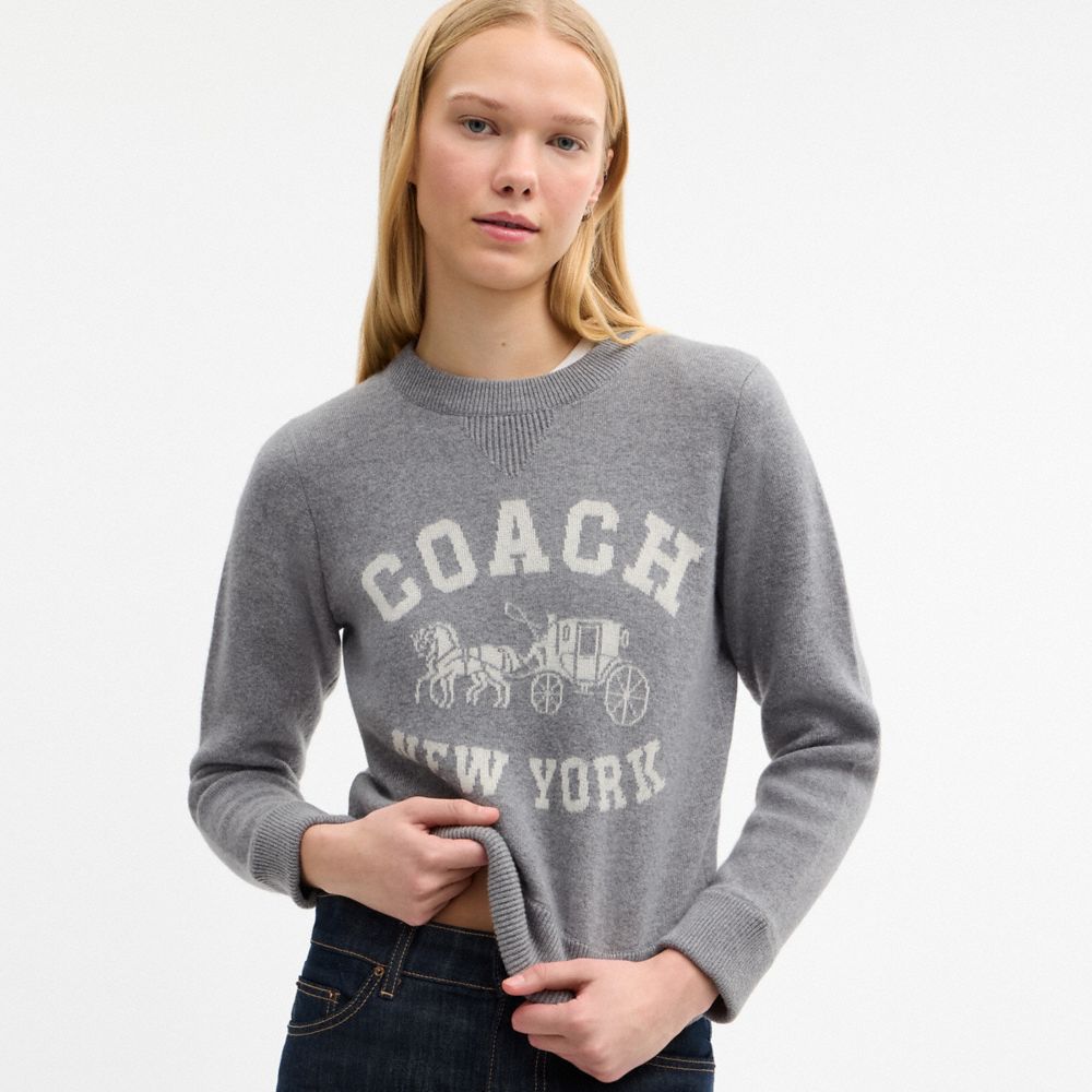 HORSE AND CARRIAGE CREWNECK SWEATER