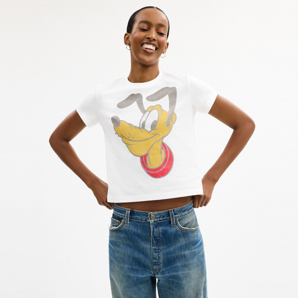 DISNEY X COACH 布魯托圖案 90 年代版型 T 恤