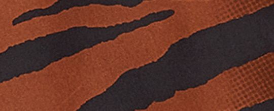 老虎印花蠶絲加寬款細圍巾