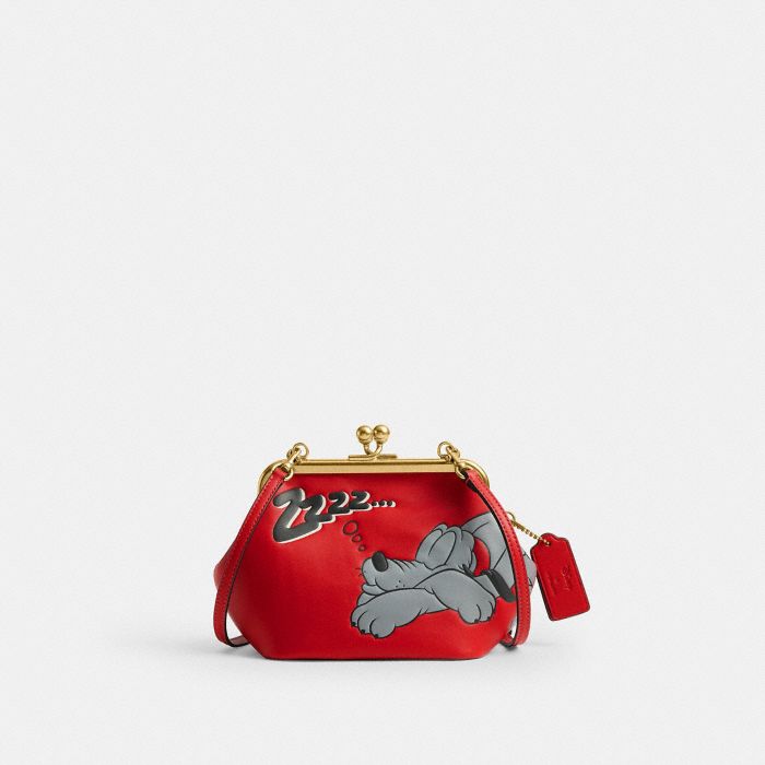 DISNEY X COACH 布魯托圖案 KISSLOCK FRAME 手袋