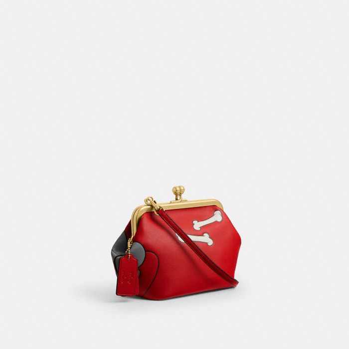 DISNEY X COACH 布魯托圖案 KISSLOCK FRAME 手袋