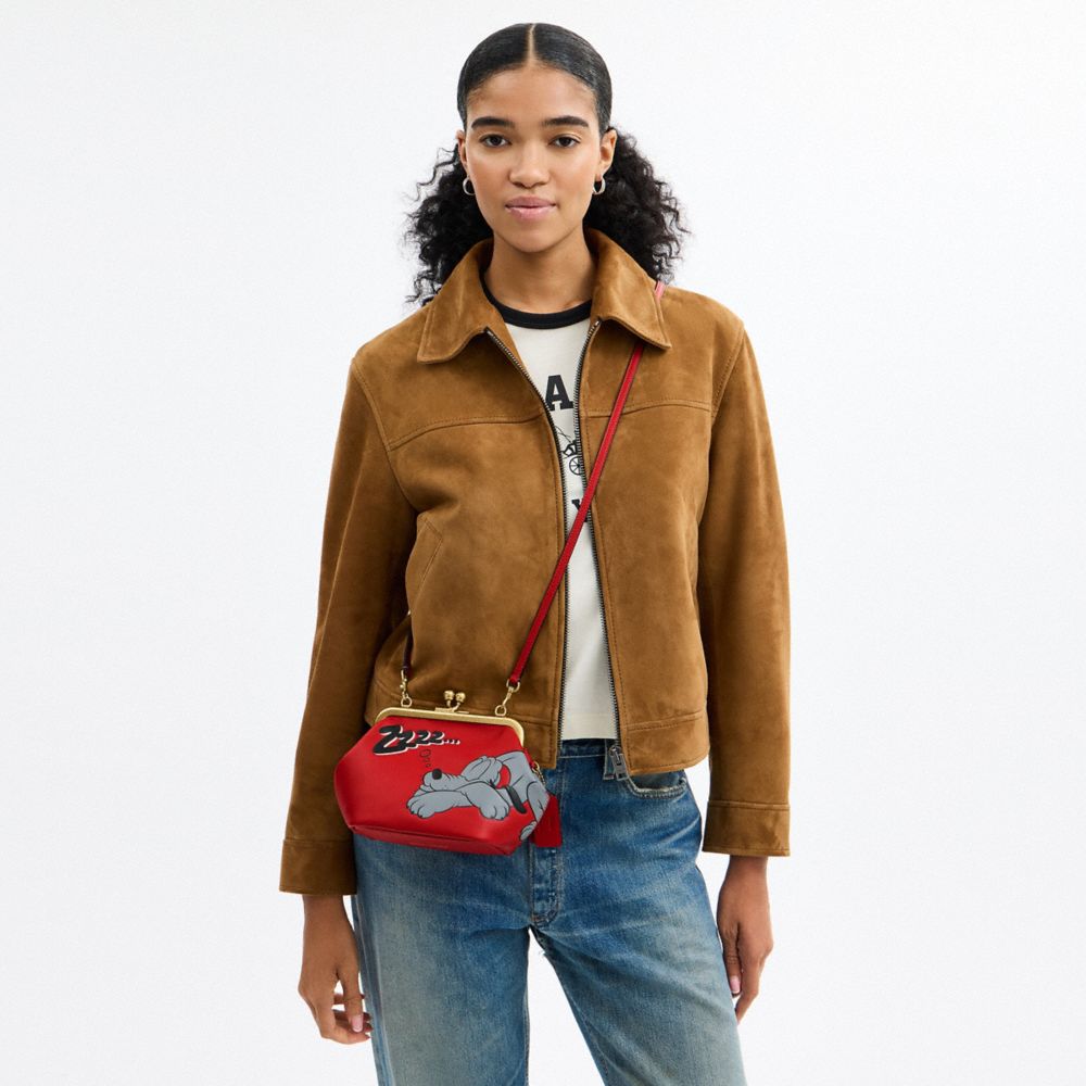 DISNEY X COACH 布魯托圖案 KISSLOCK FRAME 手袋