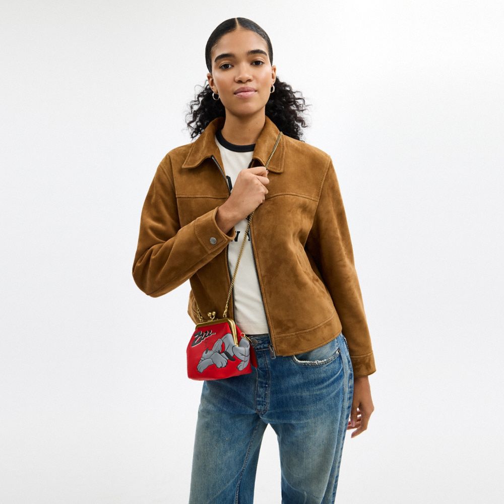 DISNEY X COACH 布魯托圖案 KISSLOCK FRAME 手袋