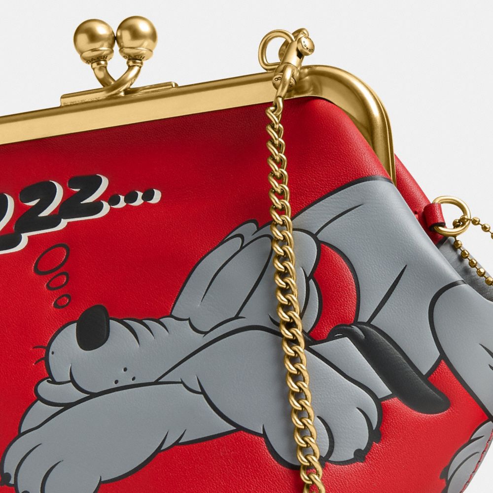 DISNEY X COACH 布魯托圖案 KISSLOCK FRAME 手袋