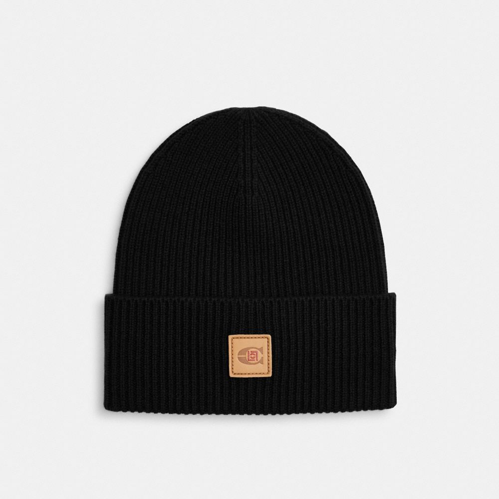 COACH CLOT 貼飾針織比尼帽