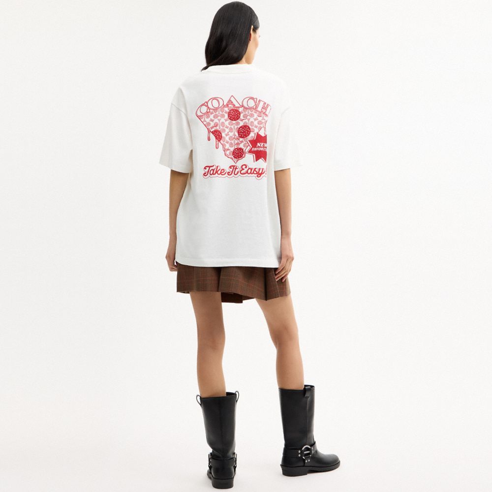 PIZZA RELAXED T-SHIRT IN ORGANIC COTTON