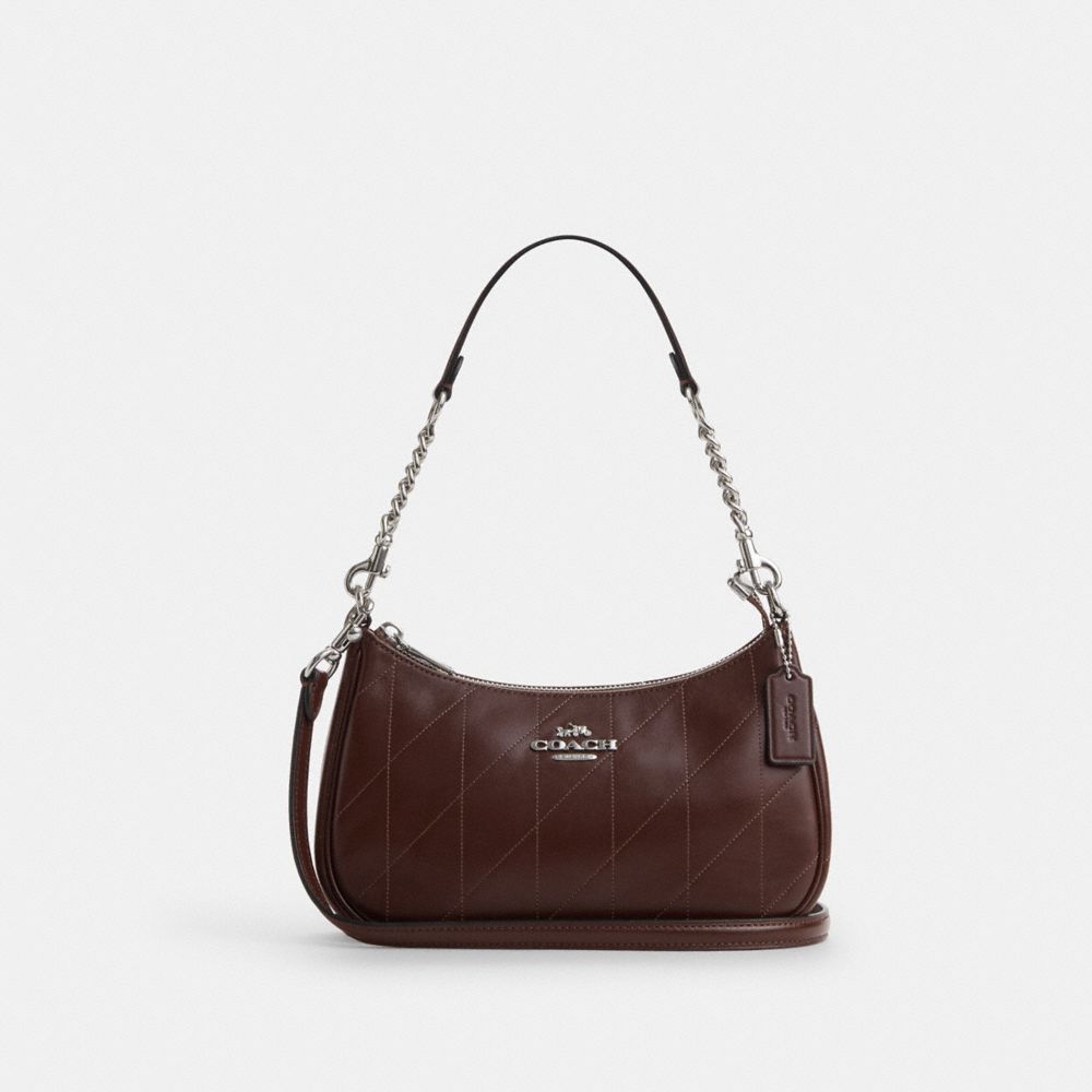Teri Shoulder Bag With Quilting - CDP32 - Silver/Maple