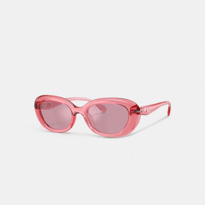 C 字飾件圓形框太陽眼鏡