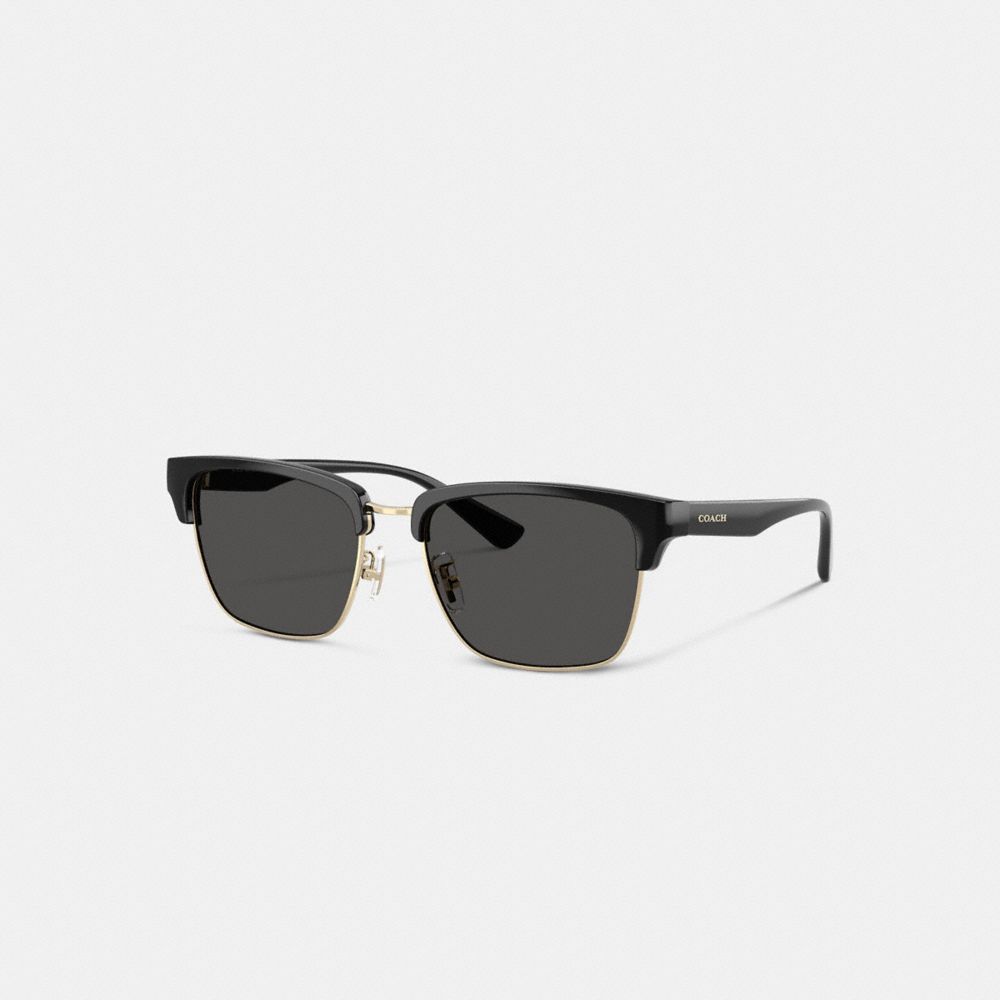 COACH CDP47 Coach Script Square Sunglasses Black
