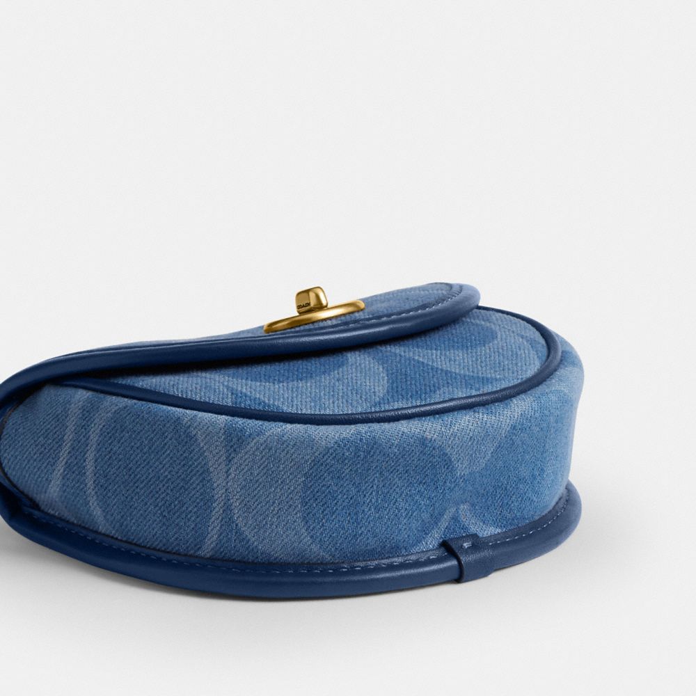 經典 SIGNATURE 丹寧布 COACH CLOT 迷你包